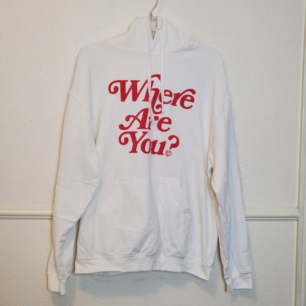 Blink-182 Where Are You And I'm So Sorry White Hoodie Sweatshirt Women's Large